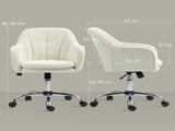 Velvet-Feel Office Chair - Beige T3398P424988