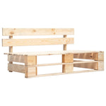 ZNTS Garden Pallet Bench Wood 45768