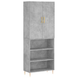 Highboard Concrete Grey 69.5x34x180 cm Engineered Wood 3196063