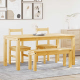 ZNTS 4 Piece Dining Set Panama Solid Wood Pine 3345176