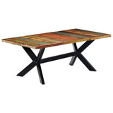 ZNTS Dining Table 200x100x75 cm Solid Reclaimed Wood 247429