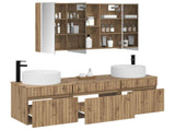 Bathroom Cabinet Set 4 pcs Artisan Oak Engineered Wood 3406670