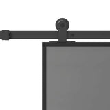 Sliding Door with Hardware Set 76x205 cm Tempered Glass&Aluminium 3333019