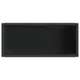 Garden Planter with Shelf Black Poly Rattan 366387