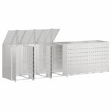 Wheelie Bin Storage for 6 Bins Silver 408 x 77.5 x 115.5 cm 3394792