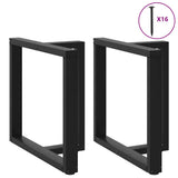 Dining Table Legs T-Shaped 2 pcs Black 80x35x cm Steel 4013060