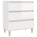 Sideboard High Gloss White 60x35x70 cm Engineered Wood 823042