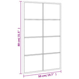 Wall Mirror Black 50x80 cm Rectangle Iron 358648