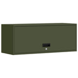Wall Cabinet for Garage with Gas-lift Door Olive green 883275