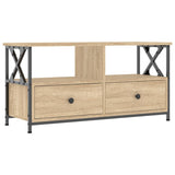 TV Cabinet Sonoma Oak 90x33x45 cm Engineered Wood&Iron 831794