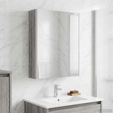 Bathroom Mirror Cabinet Grey Sonoma 53.5 x 15.5 x 70 cm 889236