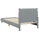Children's Bed Frame with Headboard Light Grey 90 x 200 cm 42011224