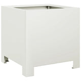 Garden Planters 2 pcs White 30x30x30 cm Steel 851188
