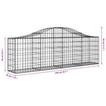 Arched Gabion Basket 200x30x60/80 cm Galvanised Iron 153383