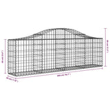Arched Gabion Baskets 12 pcs 200x30x60/80 cm Galvanised Iron 3145398