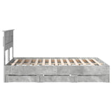 Bed Frame with Drawer Concrete Grey 150 x 200 cm Engineer Wood 3409840