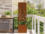Garden Privacy Screen Rusty 32 x 150 cm Weathering Steel 876398
