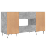 Desk Concrete Grey 140x50x75 cm Engineered Wood 829544