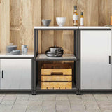 Kitchen Storage HATTEM Silver 60 x 50 x 92 cm Steel 874965