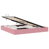 Storage Bed with Mattress with Storage Pink 200 x 200 cm Velvet 3370123