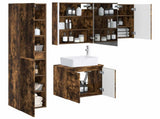 Bathroom Cabinet Set 5 pcs Smoked Oak 53 x 15.5 x 70 cm 3407331