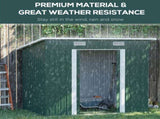 7 x 4ft Outdoor Storage Shed with Foundation Kit, Lean to Metal Garden Shed for Log, Rubbish Bin, T3398P320149