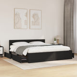 Bed Frame with Headboard without Mattress Black 180x200 cm Super King 3295542