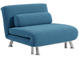 Single Velvet-Feel Sleeper Chair - Blue T3398P344449