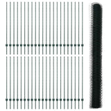 Welded Wire Fence 100 x 1.4 m PVC-Coated Steel Green 3336798