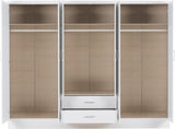 ZNTS Nevada 6 Door 2 Drawer Mirrored Wardrobe 100-101-111