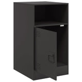 ZNTS Bedside Cabinet Black 34.5x39x62 cm Steel 841763