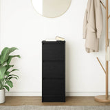 Sideboard Black Oak 29.5x34x76 cm Engineered Wood 861635