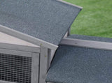 Wooden Rabbit Hutch Outdoor, Double Tier with Water-Resistant Roof, Ramp 147 x 54 x 84 cm, Grey T3398P375356