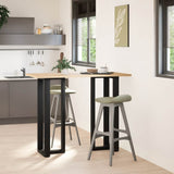 ZNTS Bar Table Legs T-Shaped 2 pcs Black 40x35x cm Steel 4013096