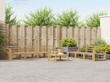Outdoor Sofa Set 8 pcs White 59 x 59 x 37 cm Solid Acacia Wood 3387353