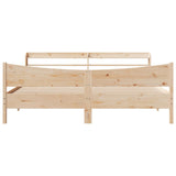 Bed Frame with Headboard 180x200 cm Super King Solid Wood Pine 3307035