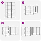 5-Layer Corner Shelf Anthracite Steel&Engineered Wood 4016965