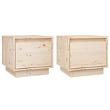 ZNTS Bedside Cabinets 2 pcs 35x34x32 cm Solid Wood Pine 813396