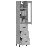 Highboard Concrete Grey 34,5x34x180 cm Engineered Wood 3199253