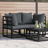 Outdoor Furniture 2 Piece Black and Anthracite Metal 42008023