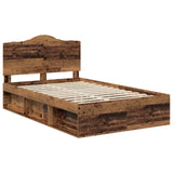 Bed Frame with Headboard Old Wood 120 x 200 cm Solid Pine Wood 3413333