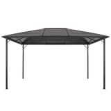 Gazebo with Roof Aluminium 4x3x2.6 m Black 44643