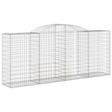 Arched Gabion Baskets 9 pcs 300x50x120/140 cm Galvanised Iron 3146726
