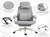 Office Chair, Ergonomic Desk Chair, High Back Fabric Work Chair with 160&deg Reclining Backrest, T3398P328209