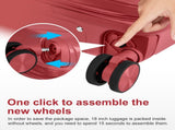 4-Piece Luggage Set with 2 Handbags & 8-Piece Toiletry Kit Durable PP Suitcase 37459360