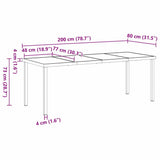 Garden Dining Set 9 pcs Black Poly Rattan 3380847
