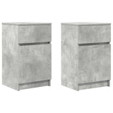 ZNTS Bedside Cabinets 2 pcs Concrete Grey 39x35x65 cm Engineered Wood 861326