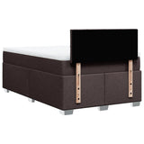 Box Spring Bed with Mattress Dark Brown 120x200 cm Fabric 3285858