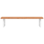 ZNTS Basin Shelf Wall Mounted Steel and Solid Wood Beech 3302440