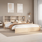 Bookcase Bed without Mattress 180x200cm Super King Solid Wood Pine 3322399